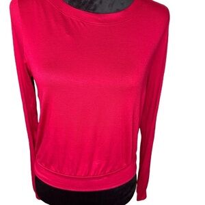 Blush Boutique Fitted Red Long Sleeve Sweatshirt